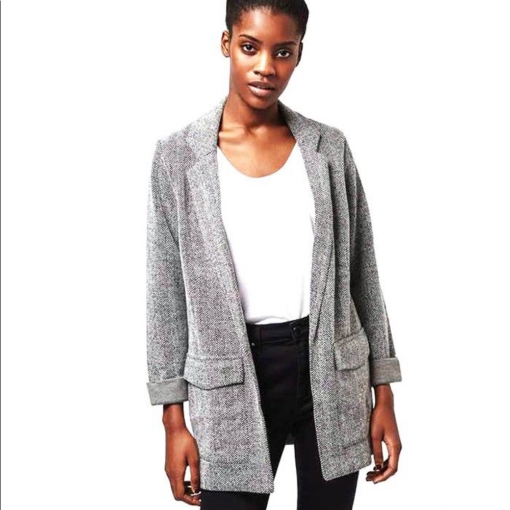 TOPSHOP Herringbone Sweater